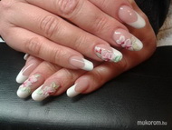 Porcelán 3d virággal