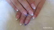 White and panty lilac acryl nails