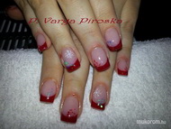 Épített porci opállal akrilfestéssel