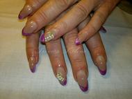 Porcelán 3D virágokkal