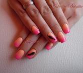 Best Nails - Ombre porcelánból akril mintával