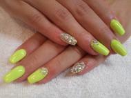 strasszos neon sárga