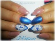 Porci virág géllakkal