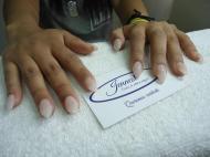 Acrilicass Stilleto corto crema