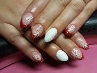 Pulcsi mintás hópelyhekkel