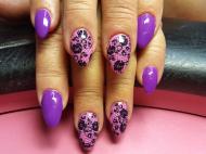 Gél lakk csipkével