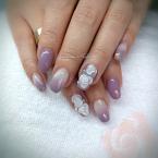 Best Nails - White flower