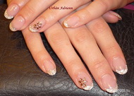 bronz köves virággal