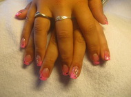 Pink porci, akril virággal