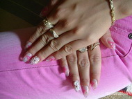 mandula beépített és 3D virágokkal