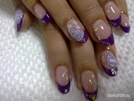 Színátmenetes virágok porciból 