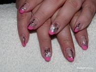 Porci körmök 3D zselé virággal