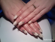 Arany csillámos porcelán edge