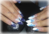 Edge francia és szines minta