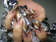 Karácsonyi kocka körmök Edinának