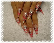 pink akril virággal