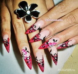 akrill díszítés virágok