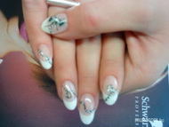 Zöld akril szalag masnival