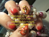 hőre változó zselé és akril díszítés