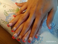 neon korall virággal