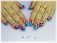 Kaméleon zselé akril mintával