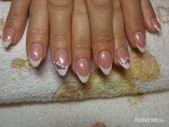 Francia lila virágokkal top shine silkkel