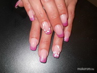 Hajni pink zselés levél mintás