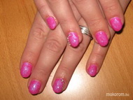 Rózsaszín zselé egész körömre