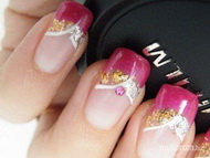 fuxia arany füst díszítés