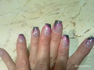 fekete rózsaszín csillámpor