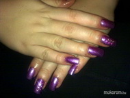 lila gel lac kövekkel