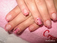 Zselé építés akril lepkével