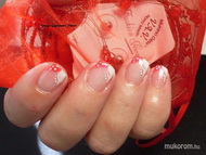 piros fehér akrillal