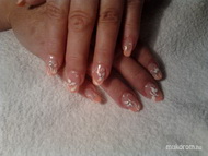 narancsos fehér mintával