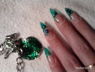 üveghatású zöld türkízzel