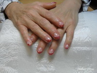 piros csillámos zselés