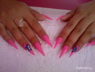 neon pink kék pillangóval