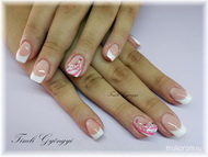 Francia rózsaszín akrillal és ezüsttel