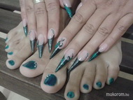 fekete stiletto hozzá illő gellaccal