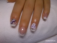 Francia virággal pillangóval