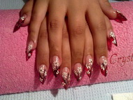 Edge műköröm akrill díszítéssel