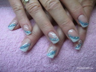 zselé építés akrillal