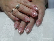 szolid francia kis fehér akril mintával