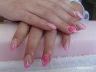 Pink porci virágos szórógyönggyel