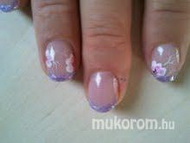 francia lila virággal