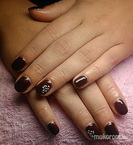 barna zselés saját köröm erősítése