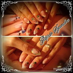 Zselé köröm akril mintával