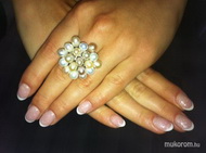 Zselés francia körömágy hosszabbítással