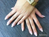 Zselés francia körömágy hosszabbítással