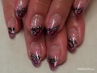 pink csillámos mintával